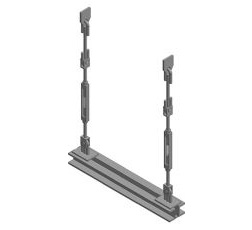 Подвеска с двумя тягами, регулируемыми талрепами, и опорной балкой (тип ПТ2) 2