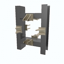Опоры неподвижные лобовые четырехупорные типа Т5
