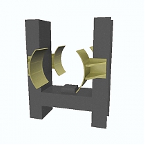 Опоры неподвижные лобовые двухупорные усиленного типа Т6